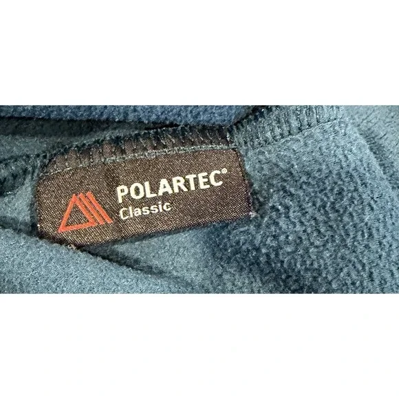 The North Face Fleece Pullover Mens Green XL 1/4 Zip Long Sleeves Hiking Base - Picture 5 of 8